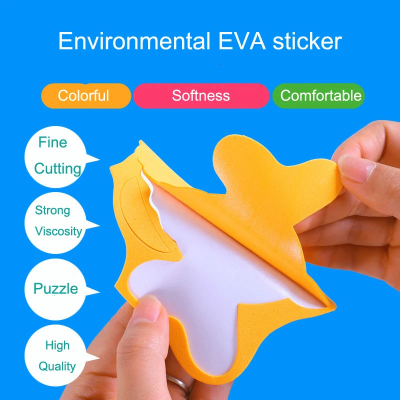 10Pcs 3D EVA Foam Stickers_ Puzzle Cartoon Animal _20 Styles_Early Learning Educational Toys