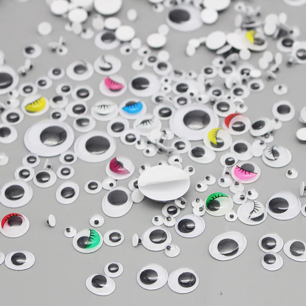 100pcs/200pcs Self-adhesive Googly Wiggle Eyes