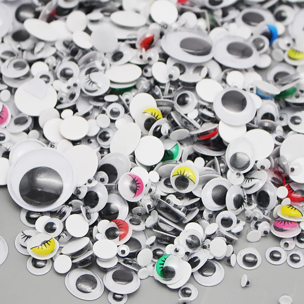 100pcs/200pcs Self-adhesive Googly Wiggle Eyes