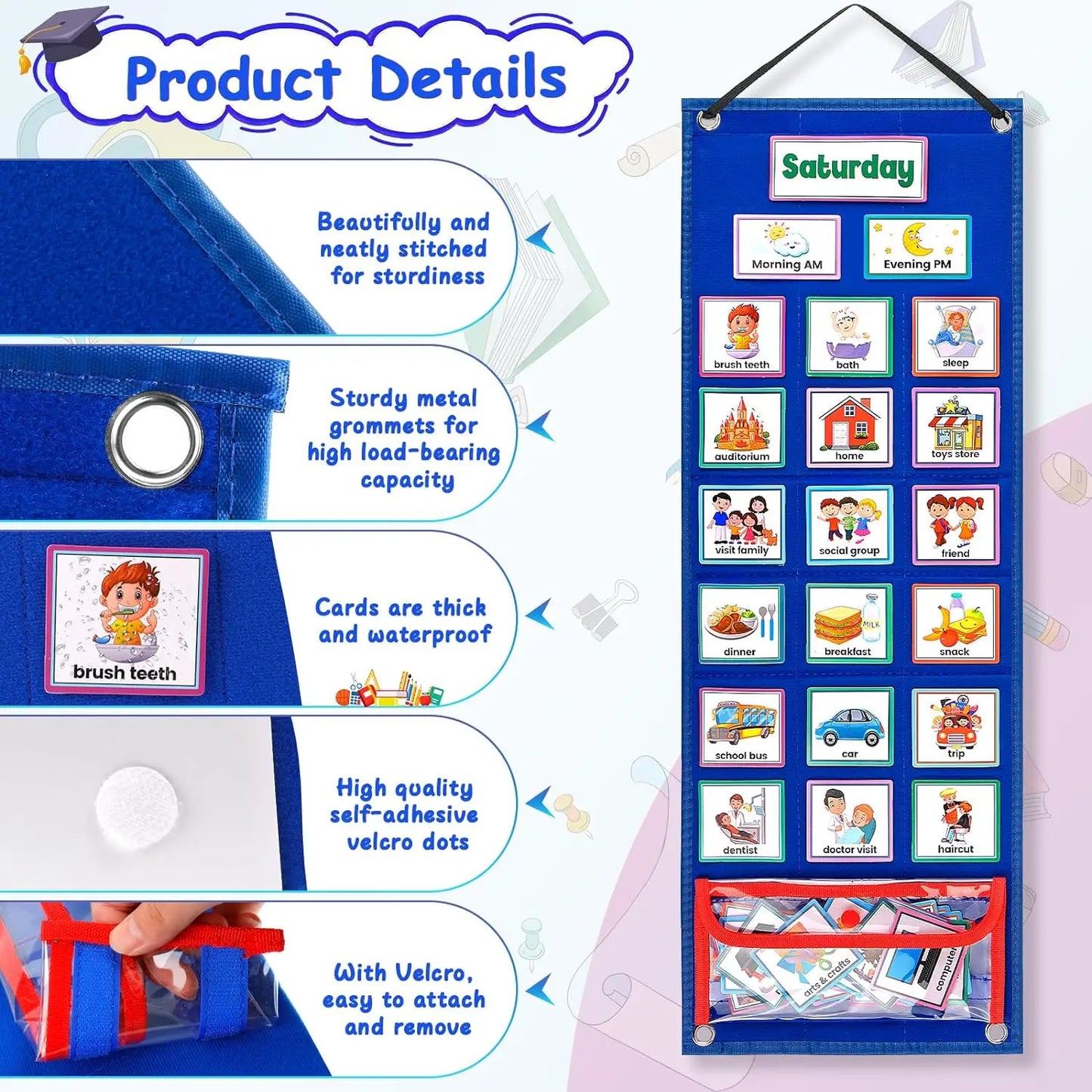 Visual Daily Schedule for Kids, Learning Educational Toy