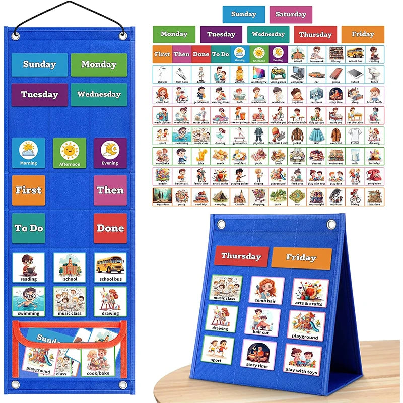 Visual Daily Schedule for Kids, Learning Educational Toy