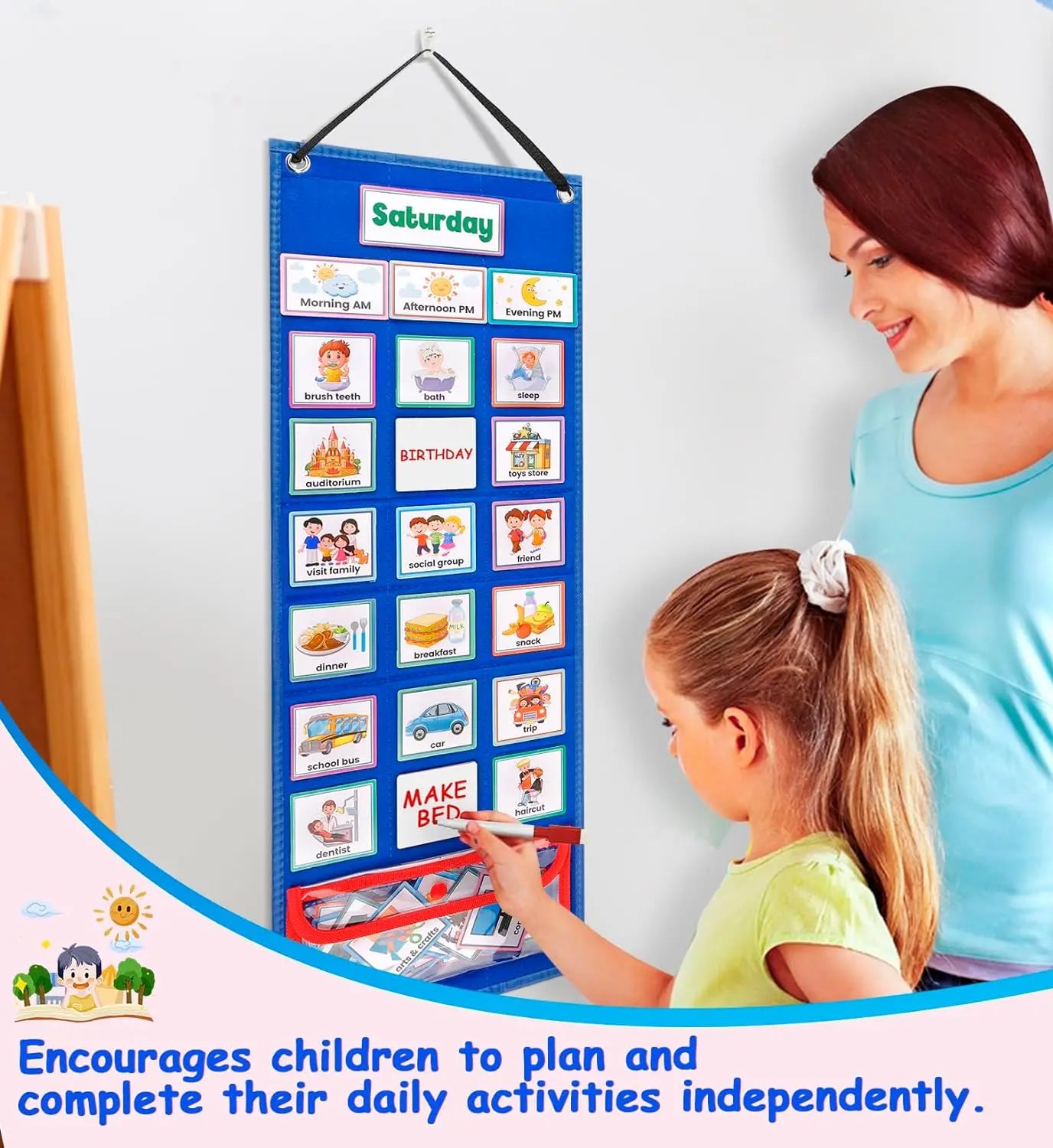 Visual Daily Schedule for Kids, Learning Educational Toy