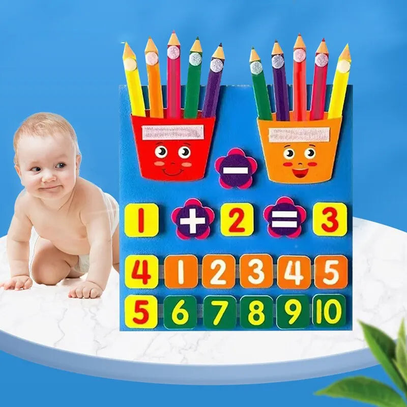 Educational DIY Toy for Children, Addition Subtraction Finger Arithmetic Teaching Enlightenment Board