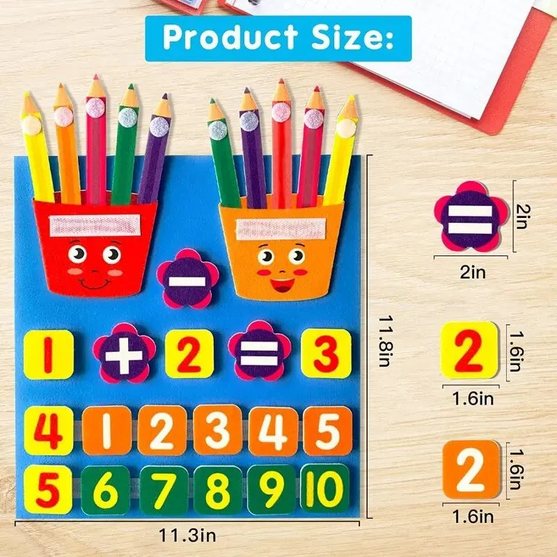 Educational DIY Toy for Children, Addition Subtraction Finger Arithmetic Teaching Enlightenment Board