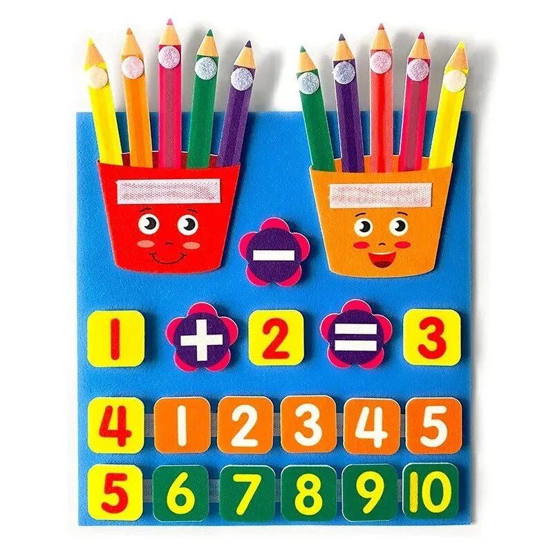 Educational DIY Toy for Children, Addition Subtraction Finger Arithmetic Teaching Enlightenment Board