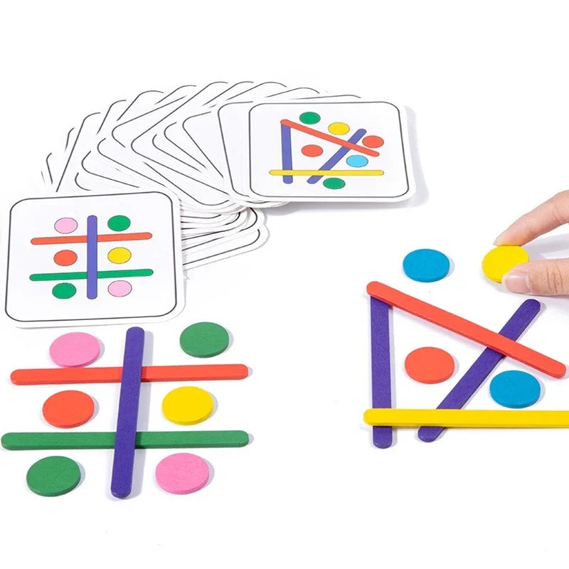 3D Jigsaw Game Tangram Stick, Shape Matching Kids Toddler Early Educational Toys