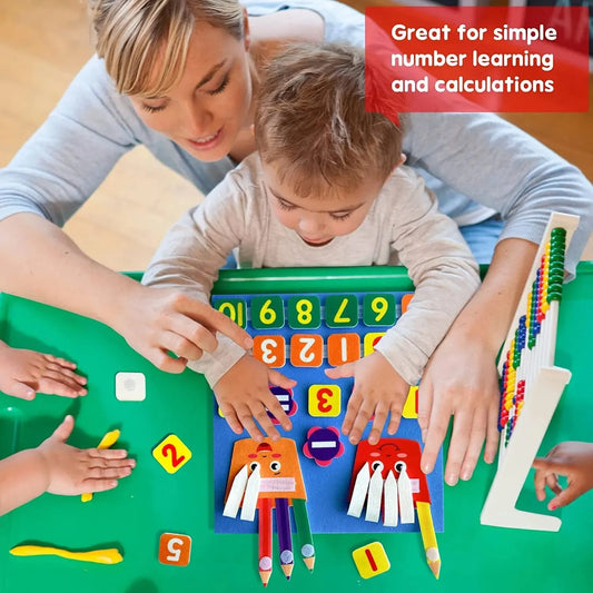 Educational DIY Toy for Children, Addition Subtraction Finger Arithmetic Teaching Enlightenment Board