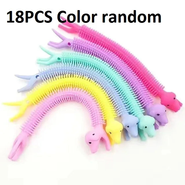 18-3PCS Funny Noodle Fidget Toys, Stress Relief Autism Vent Toy