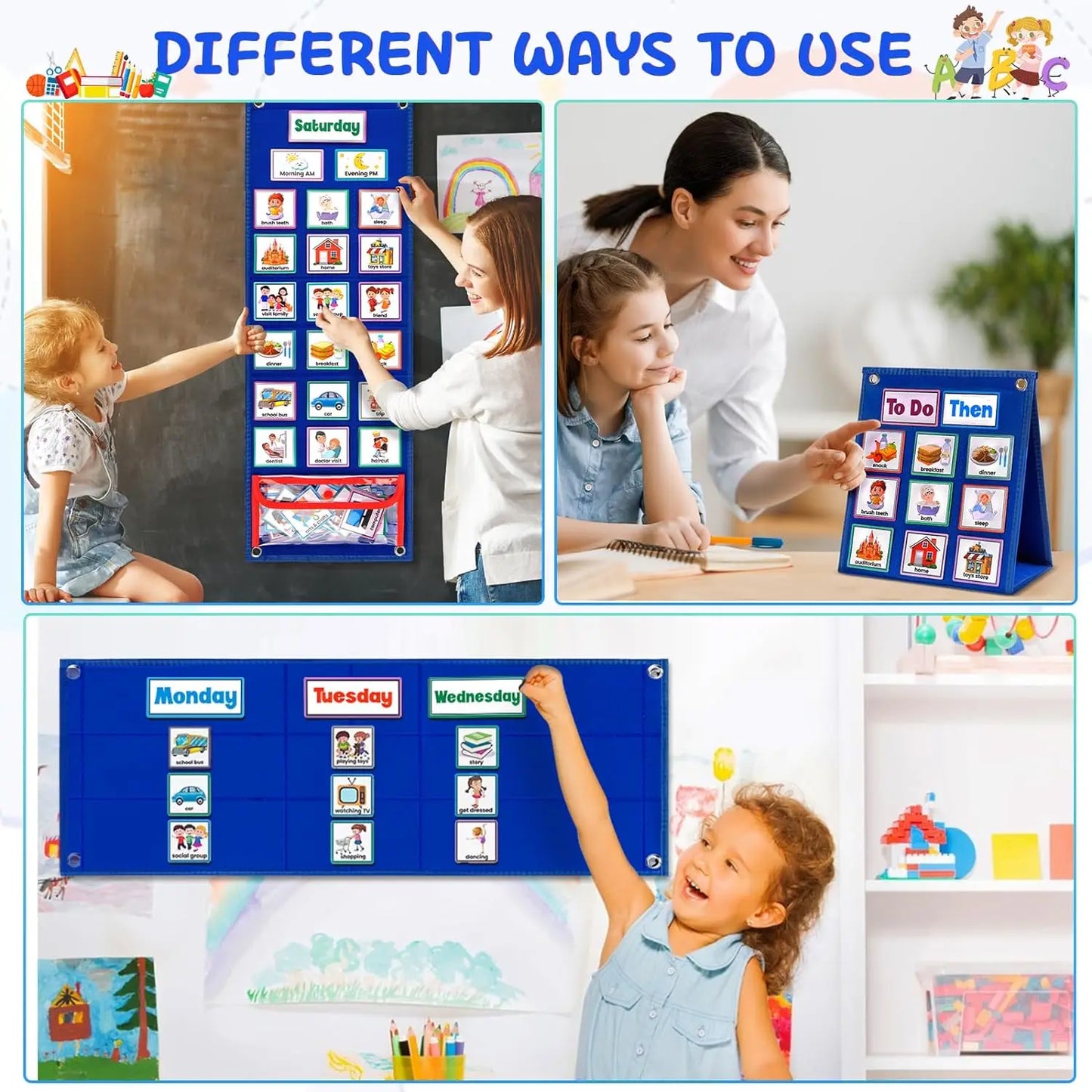 Visual Daily Schedule for Kids, Learning Educational Toy