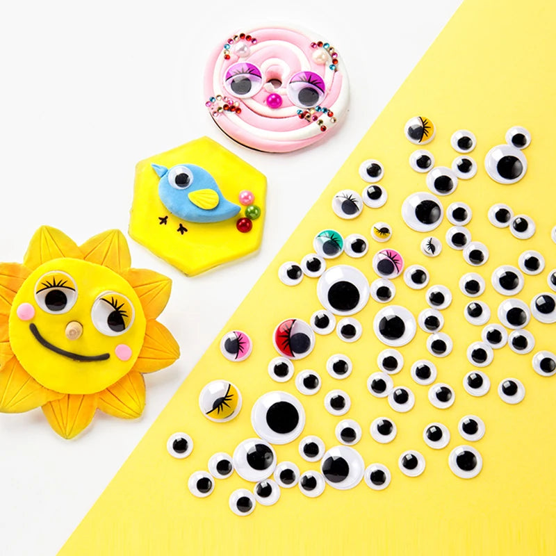 100pcs/200pcs Self-adhesive Googly Wiggle Eyes